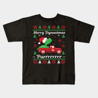 Merry Dynastmus Funny Ugly Christmas Sweater Graphic Kids T-Shirt